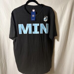 Minnesota United Mens Large Shirt FC MNUFC T-Shirt Logo Black MLS Official New